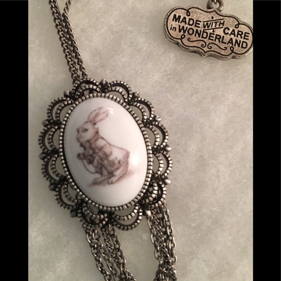 Disney Jewelry - Disney Couture ! White Rabbit Lovely Necklace